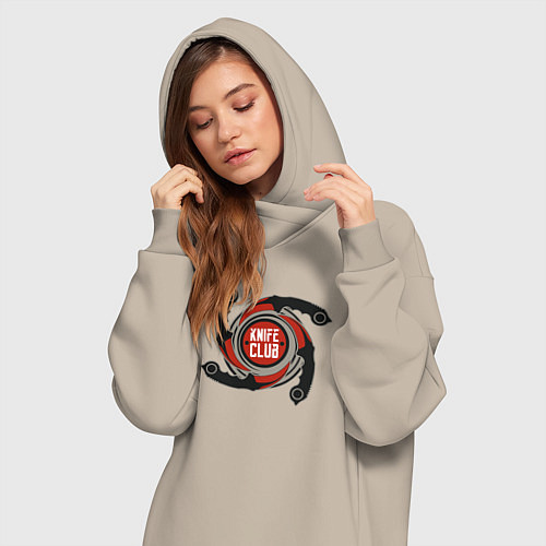 Женская толстовка-платье Counter strike club / Миндальный – фото 3