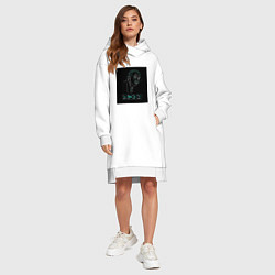 Женское худи-платье Неоновый Сальвадор Дали, цвет: белый — фото 2