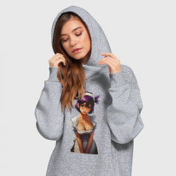 Женское худи-платье Лена служанка из Бесконечного лета, цвет: меланж — фото 2