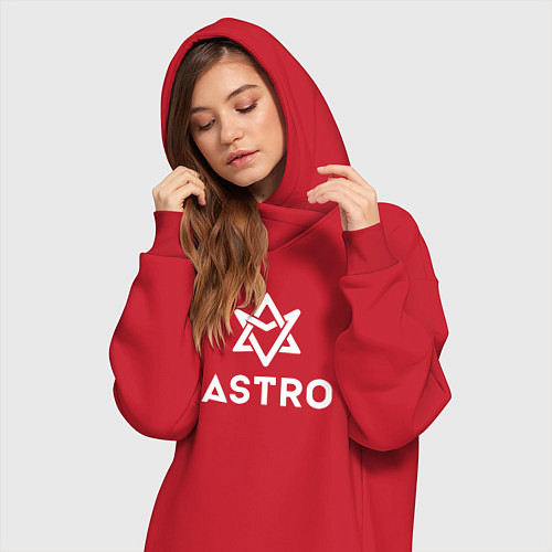 Женская толстовка-платье Astro logo / Красный – фото 3