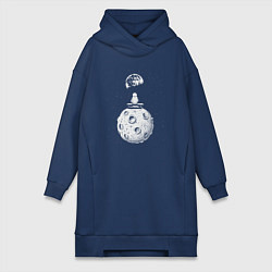 Женская толстовка-платье Moon spaceman