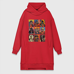 Женская толстовка-платье Team fortress 2 - портреты персонажей