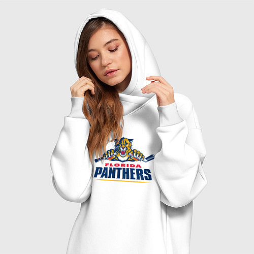 Женская толстовка-платье Florida panthers - hockey team / Белый – фото 3