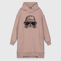 Женская толстовка-платье Енот на стиле