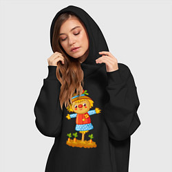 Женское худи-платье Чучело, цвет: черный — фото 2