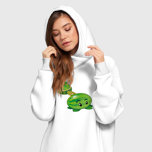 Женская толстовка-платье Арбузик / Белый – фото 3