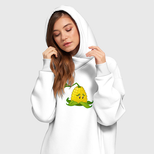 Женская толстовка-платье Зернопульта / Белый – фото 3