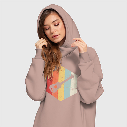 Женская толстовка-платье Гитарка / Пыльно-розовый – фото 3