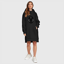Женское худи-платье Ханма Юдзиро, цвет: черный — фото 2