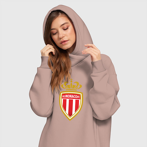 Женская толстовка-платье Monaco fc sport / Пыльно-розовый – фото 3