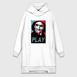 Женское худи-платье Play saw, цвет: белый