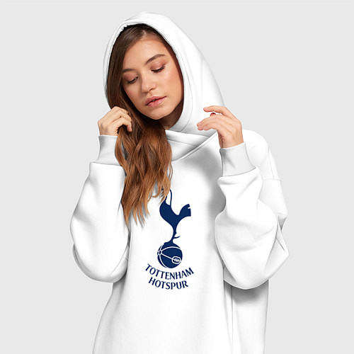 Женская толстовка-платье Tottenham Hotspur fc sport / Белый – фото 3