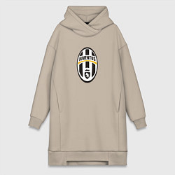 Женское худи-платье Juventus sport fc, цвет: миндальный