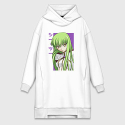 Женское худи-платье СС Код Гиас, цвет: белый