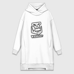 Женское худи-платье Waaagh, цвет: белый