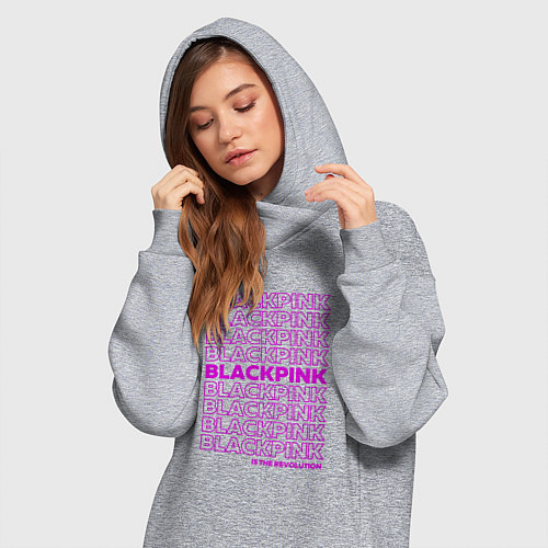Женская толстовка-платье Blackpink kpop - музыкальная группа из Кореи / Меланж – фото 3