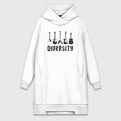 Женская толстовка-платье Разнообразие гитар