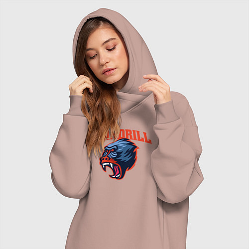 Женская толстовка-платье Мандрил / Пыльно-розовый – фото 3