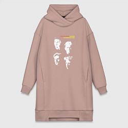 Женское худи-платье Depeche Mode - Black celebration tour, цвет: пыльно-розовый