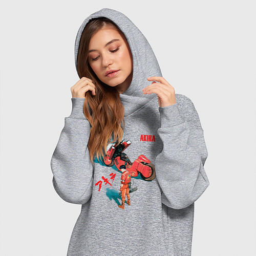 Женская толстовка-платье Akira киберпанк аниме и манга / Меланж – фото 3