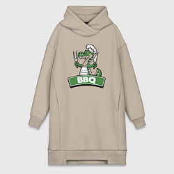 Женское худи-платье Барбекю от крокодила, цвет: миндальный