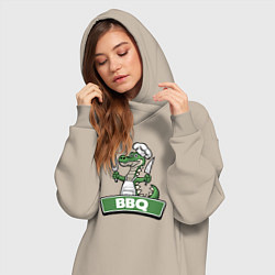 Женское худи-платье Барбекю от крокодила, цвет: миндальный — фото 2