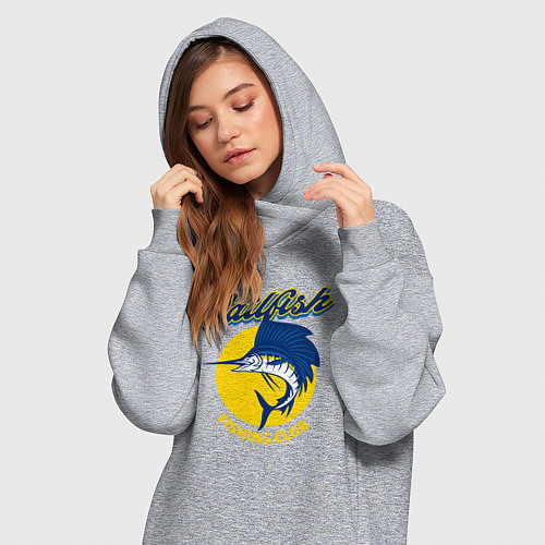 Женская толстовка-платье Рыбный клуб / Меланж – фото 3