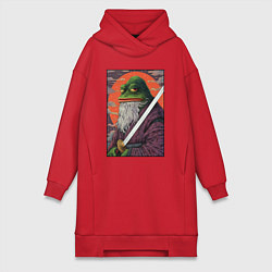 Женское худи-платье Pepe samurai, цвет: красный