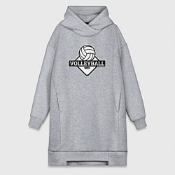 Женское худи-платье Volleyball club, цвет: меланж