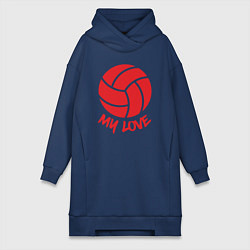 Женская толстовка-платье Volleyball my love