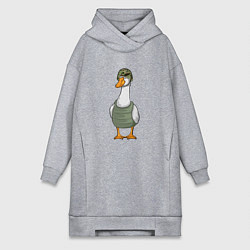 Женская толстовка-платье Гусь воин