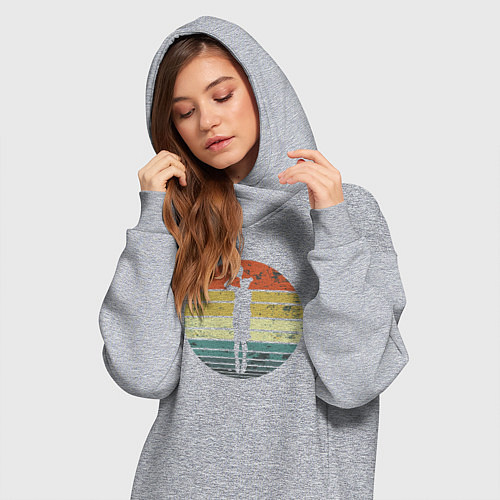 Женская толстовка-платье Basketball girl / Меланж – фото 3