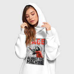 Женское худи-платье RATM - curly vocalist, цвет: белый — фото 2