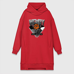 Женское худи-платье Wemby San Antonio, цвет: красный