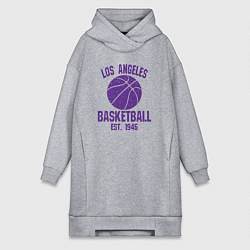 Женское худи-платье Basketball Los Angeles, цвет: меланж