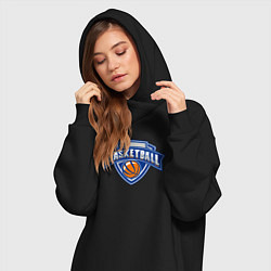 Женское худи-платье Basketball team, цвет: черный — фото 2