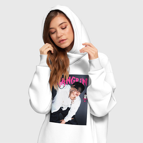 Женская толстовка-платье Changbin Rock Star Stray Kids / Белый – фото 3