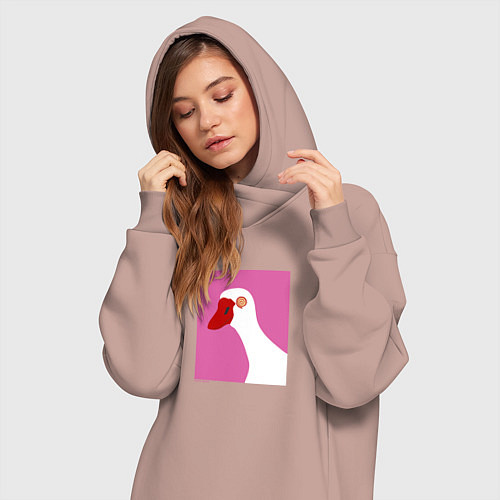 Женская толстовка-платье Hypno-goose / Пыльно-розовый – фото 3
