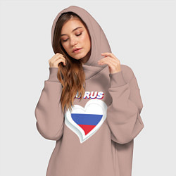 Женское худи-платье 56 регион Оренбургская область, цвет: пыльно-розовый — фото 2