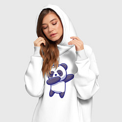 Женское худи-платье Dabbing panda, цвет: белый — фото 2