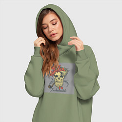 Женское худи-платье Я не хипстер, цвет: авокадо — фото 2