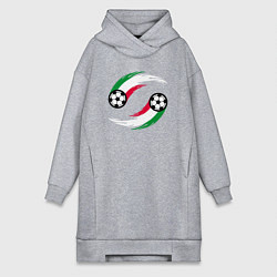 Женское худи-платье Итальянские мячи, цвет: меланж
