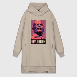 Женская толстовка-платье Lenin revolution