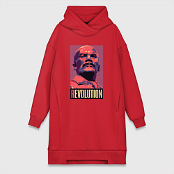 Женская толстовка-платье Lenin revolution