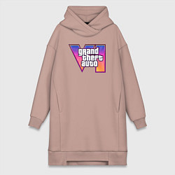 Женская толстовка-платье GTA 6 logo