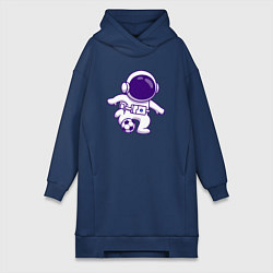 Женская толстовка-платье Космонавт футболист
