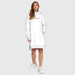 Женское худи-платье Микропенис, цвет: белый — фото 2