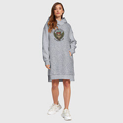 Женское худи-платье Реальный байкер, цвет: меланж — фото 2