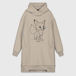 Женская толстовка-платье Добрый лисенок