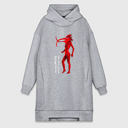 Женское худи-платье Depeche Mode - WIMS птица, цвет: меланж